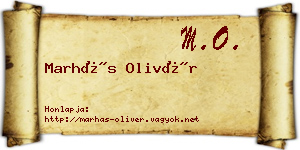 Marhás Olivér névjegykártya